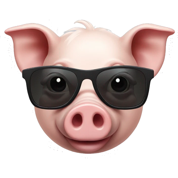 pig with sunglasses emoji