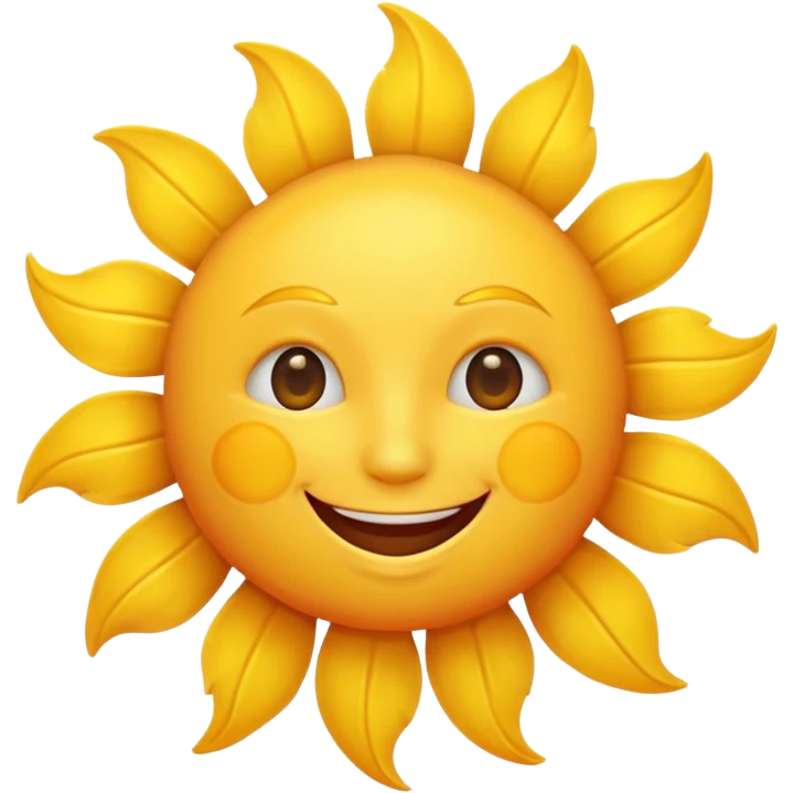 A smiling sun emoji. emoji