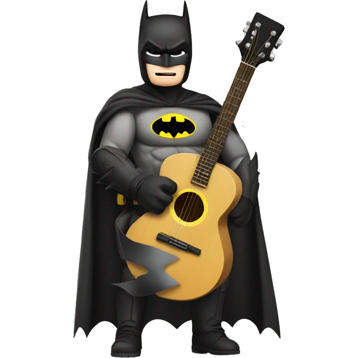 chirstian bale batman with an guitar emoji