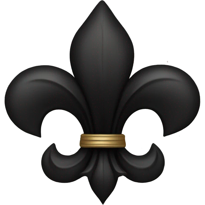 black fleur de lis emoji