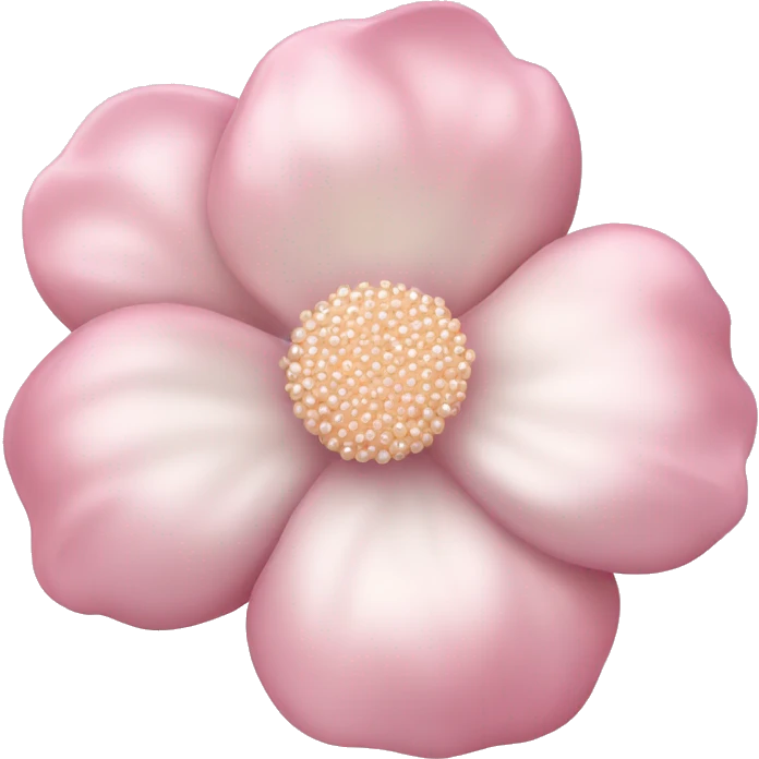 Pearl light pink flower emoji