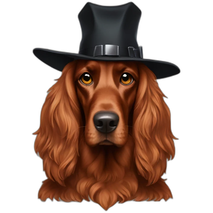irish setter dressed like batman emoji