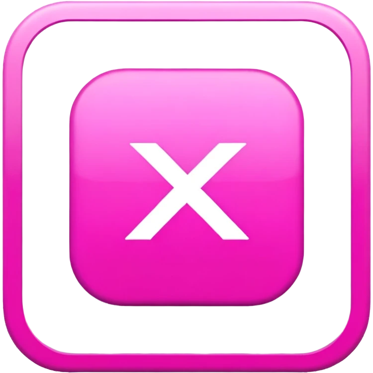 Pink X emoji