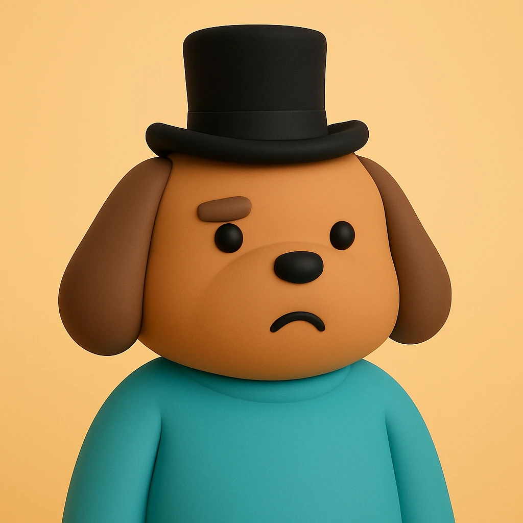 dog with tophat emoji
