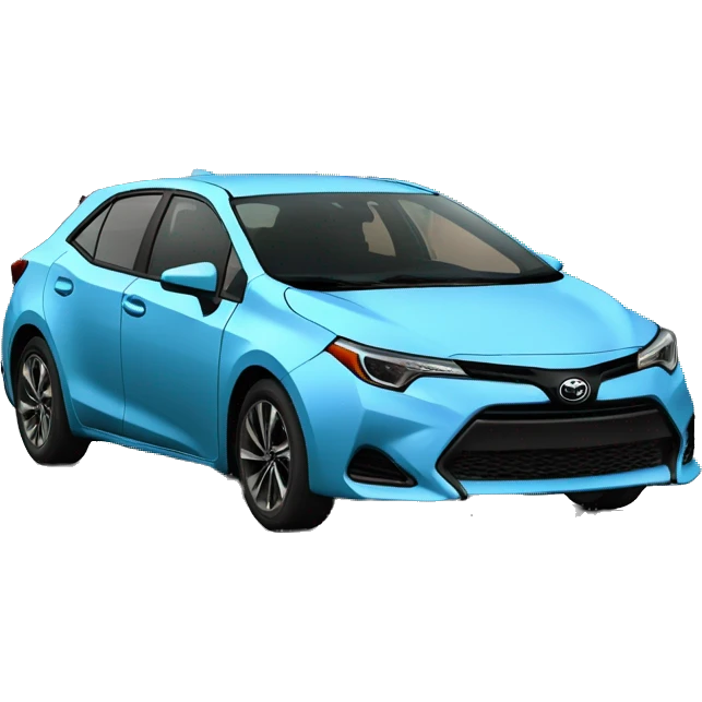 a light blue toyota corolla, with the number 63 on the front door emoji