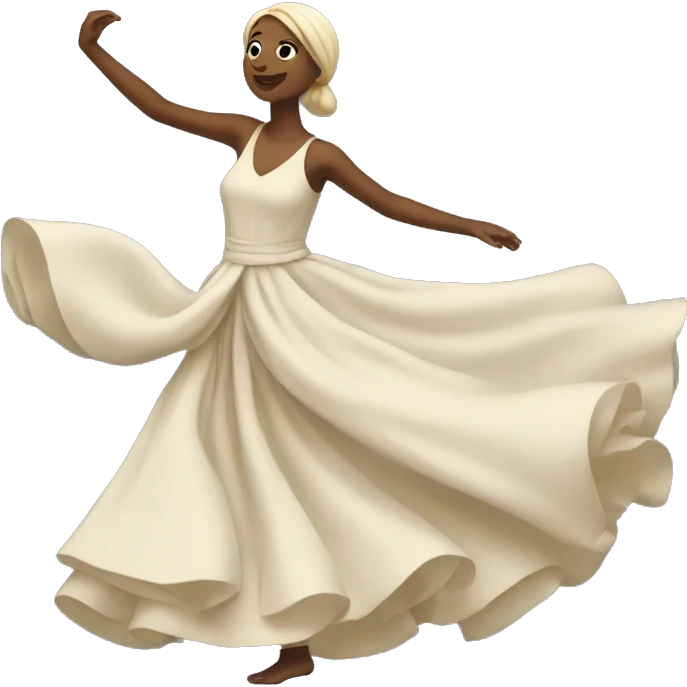 Spinning girl in flowing dress emoji