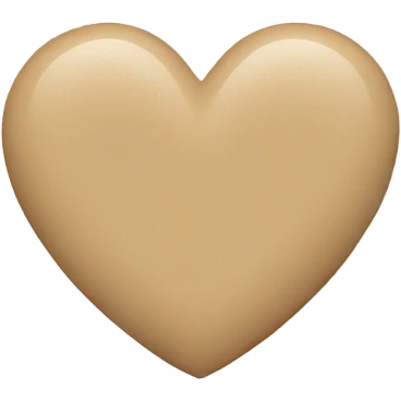 Beige heart emoji