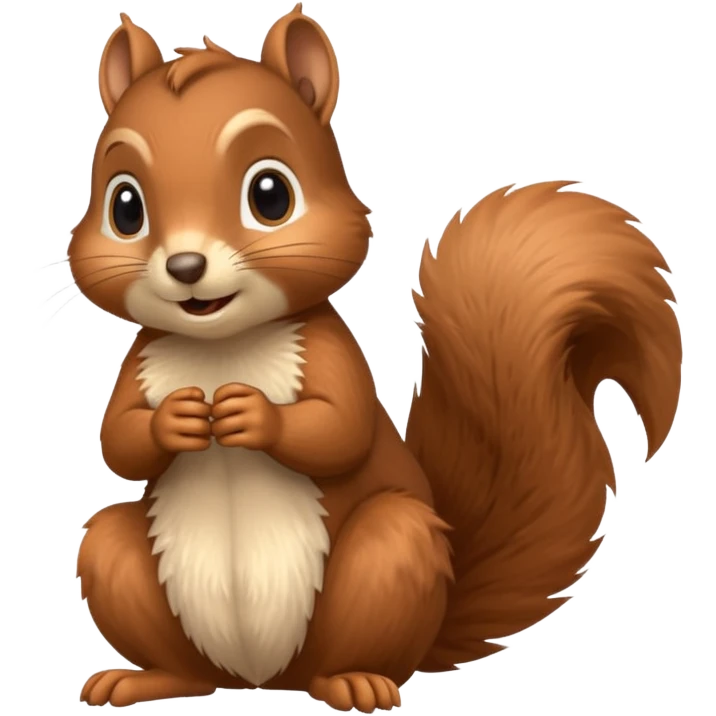 a squirrel with a hand on its chin, looking up emoji