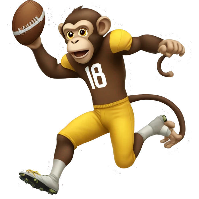 Monkey playing football emoji
