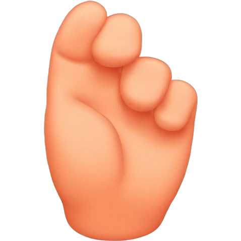 Thumb in peach emoji