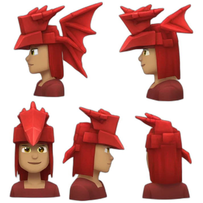 head hat Red dragon Minecraft delegate emoji