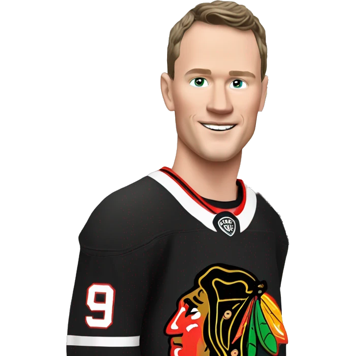 Jonathan Toews in front of the Eiffel Tower  emoji