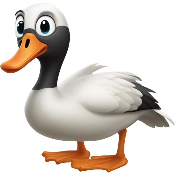 Silly goofy goose emoji