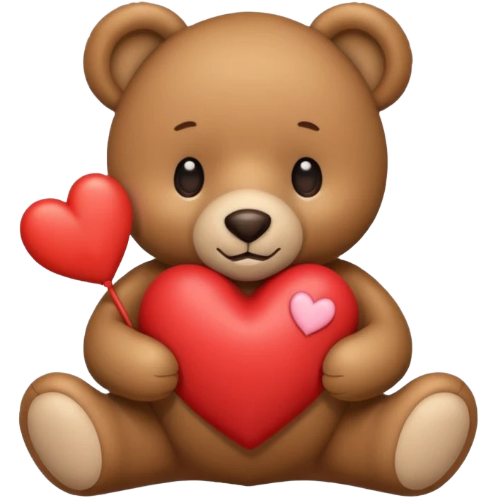 Teddy with heart emoji