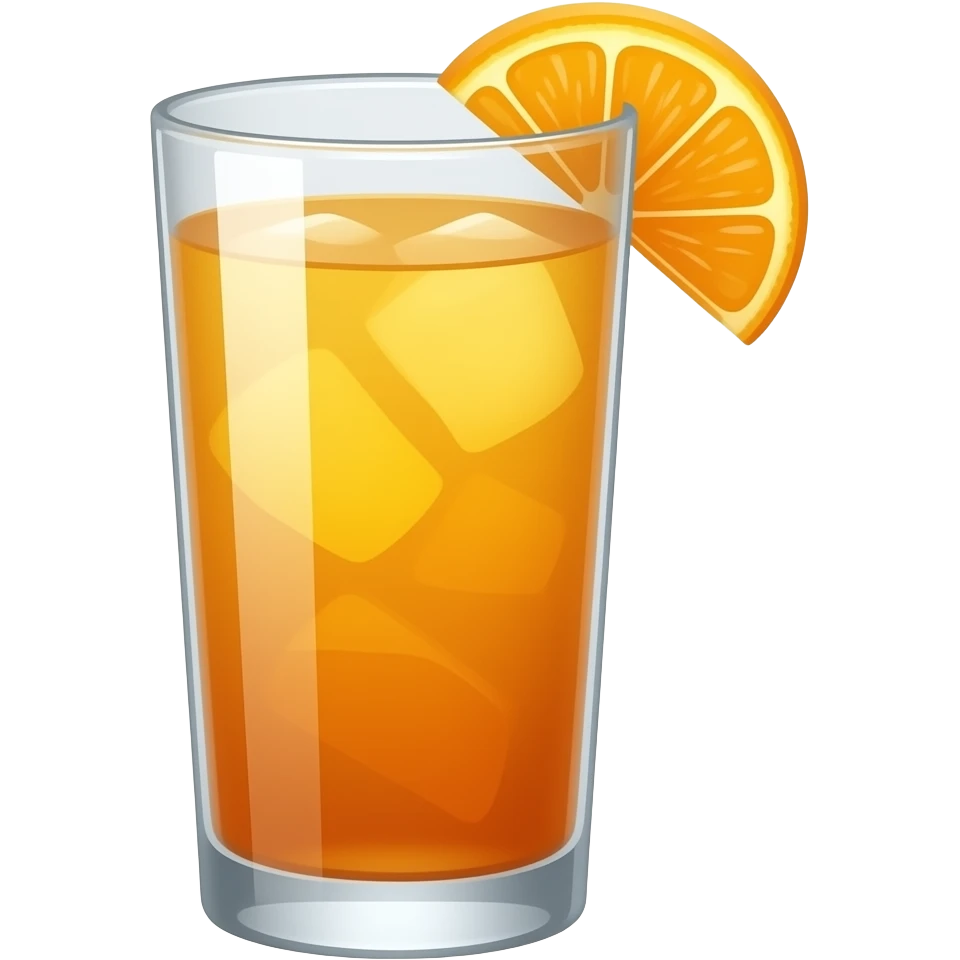 orange drink in long glass emoji