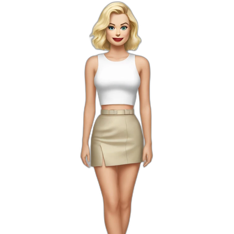 Margot Robbie tight skirt emoji