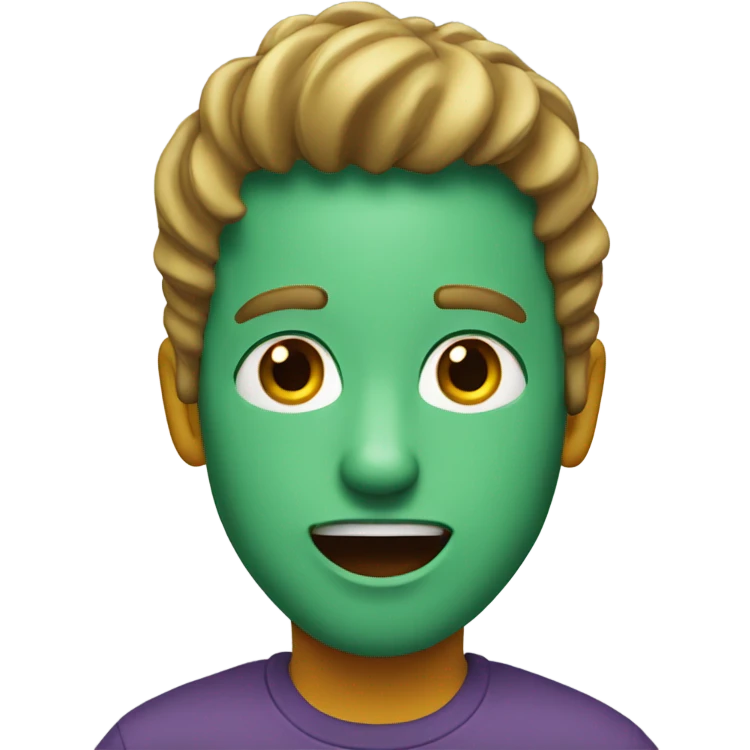 The face of a man's surprise emoji