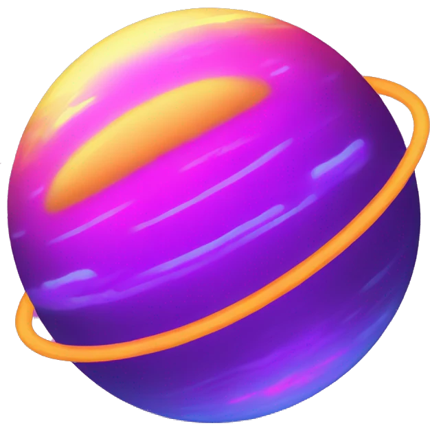 Neon aura planet  emoji