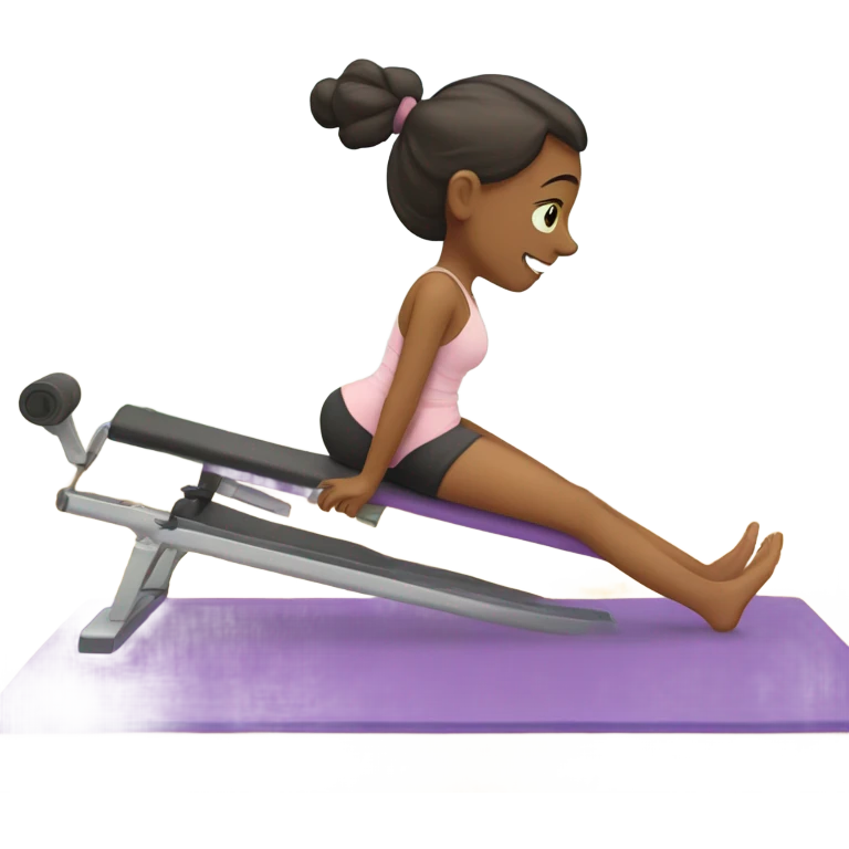 a girl in a pilates mat  emoji