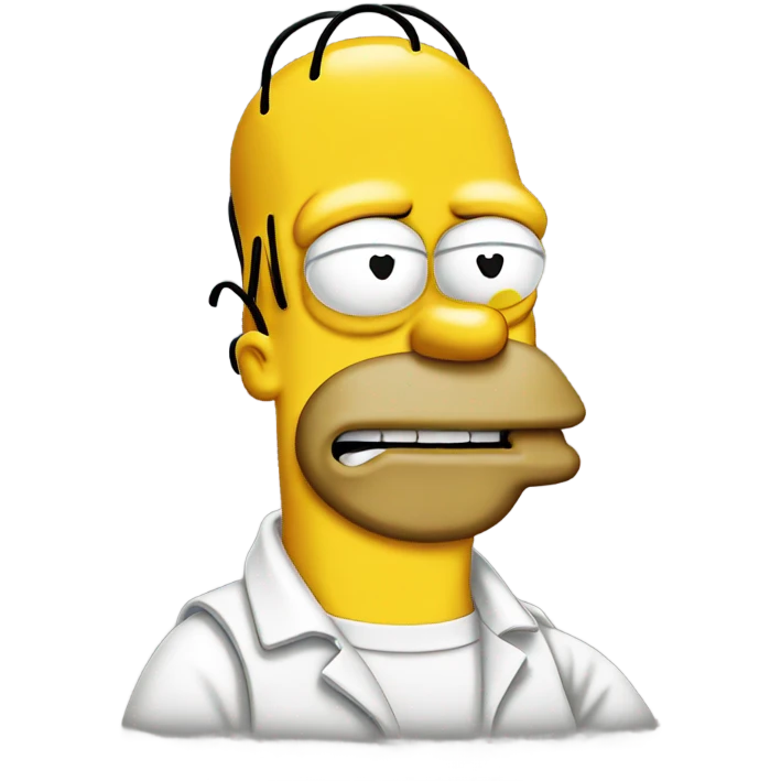 homer simpson in slip emoji