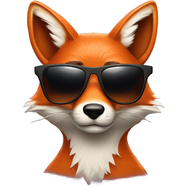 fox with sunglasses  emoji