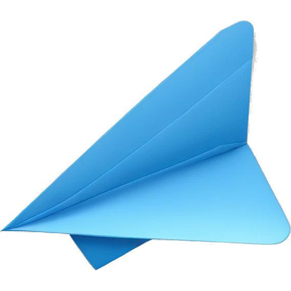 Blue paper plane  emoji