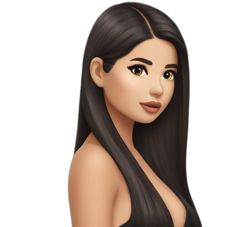 Perfect demi rose straight hair emoji