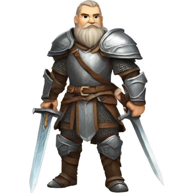 dwarven rune knight with a really big greatsword over their shoulder emoji