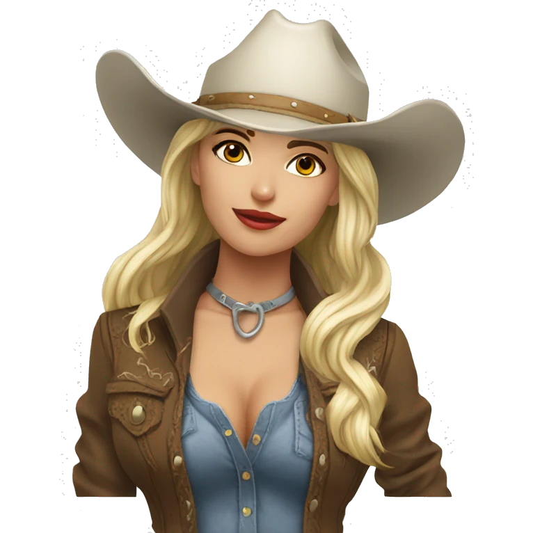 cowgirl hats white emoji
