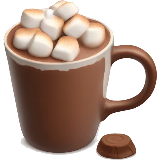 Hot chocolate with marshmallows  emoji