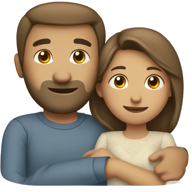 hugging wife and husband  emoji