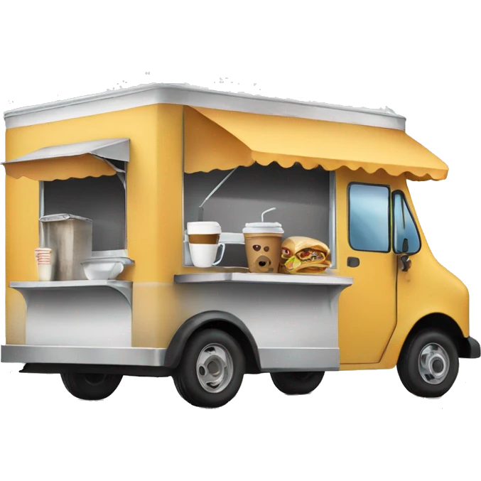 food truck with coffee emoji