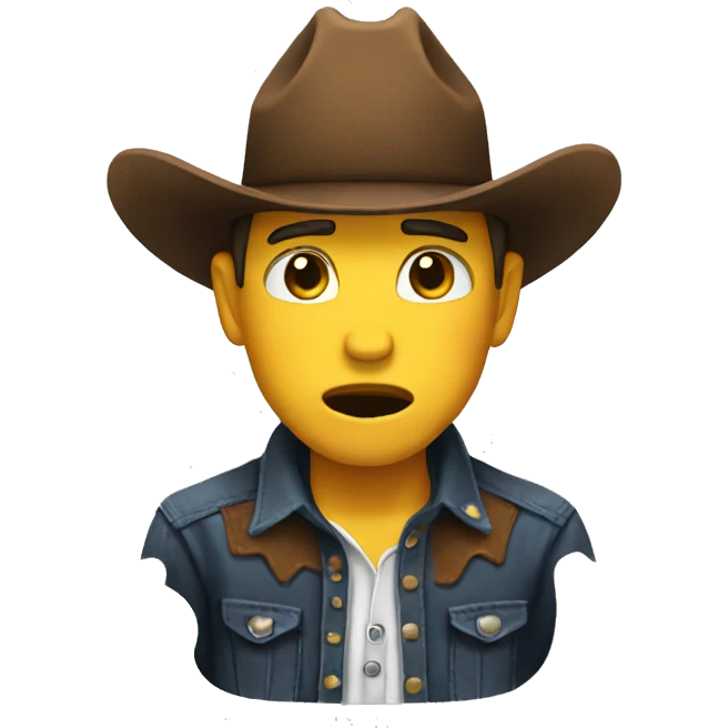 cowboy emoji Sticker crying  emoji