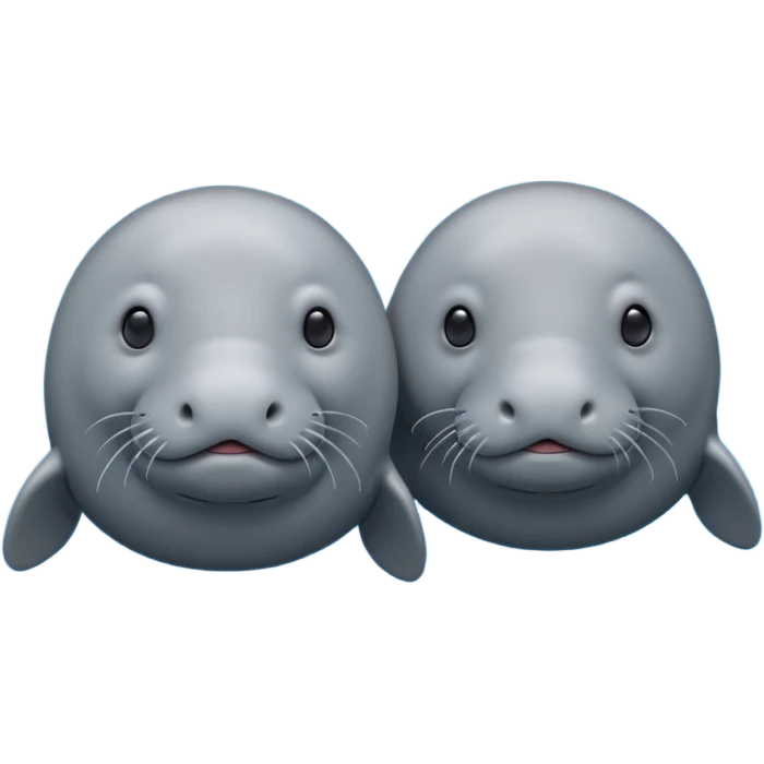 two manatees not togheter emoji