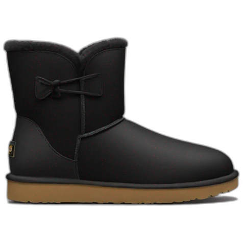 Black low ugg boots emoji