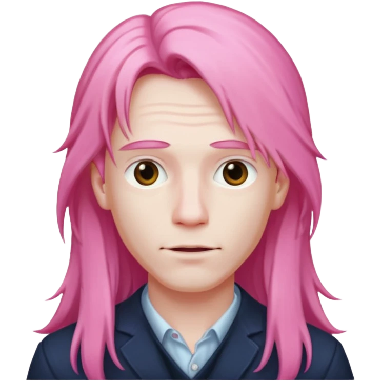 men with pink long hair emoji