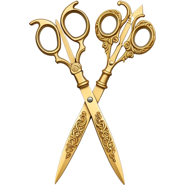 vintage rococo scissors  emoji