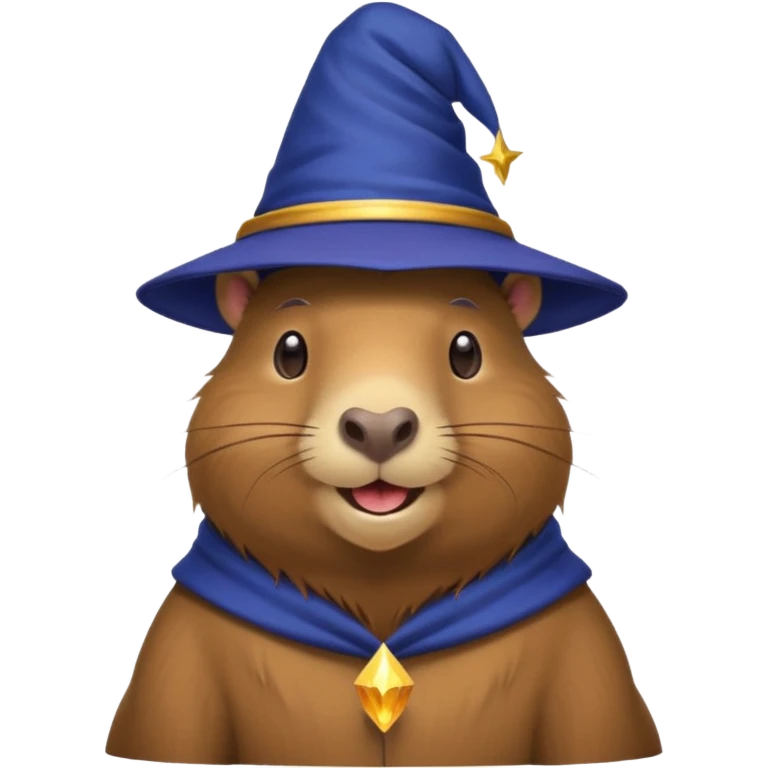 Cabybara with a wizard hat emoji