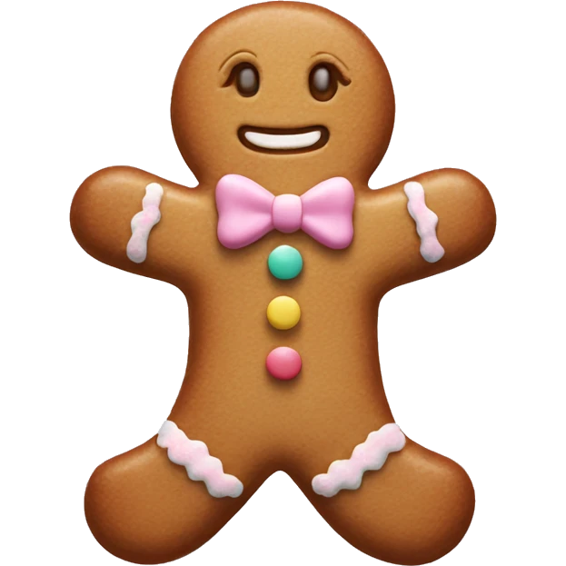 Pastel gingerbread man emoji