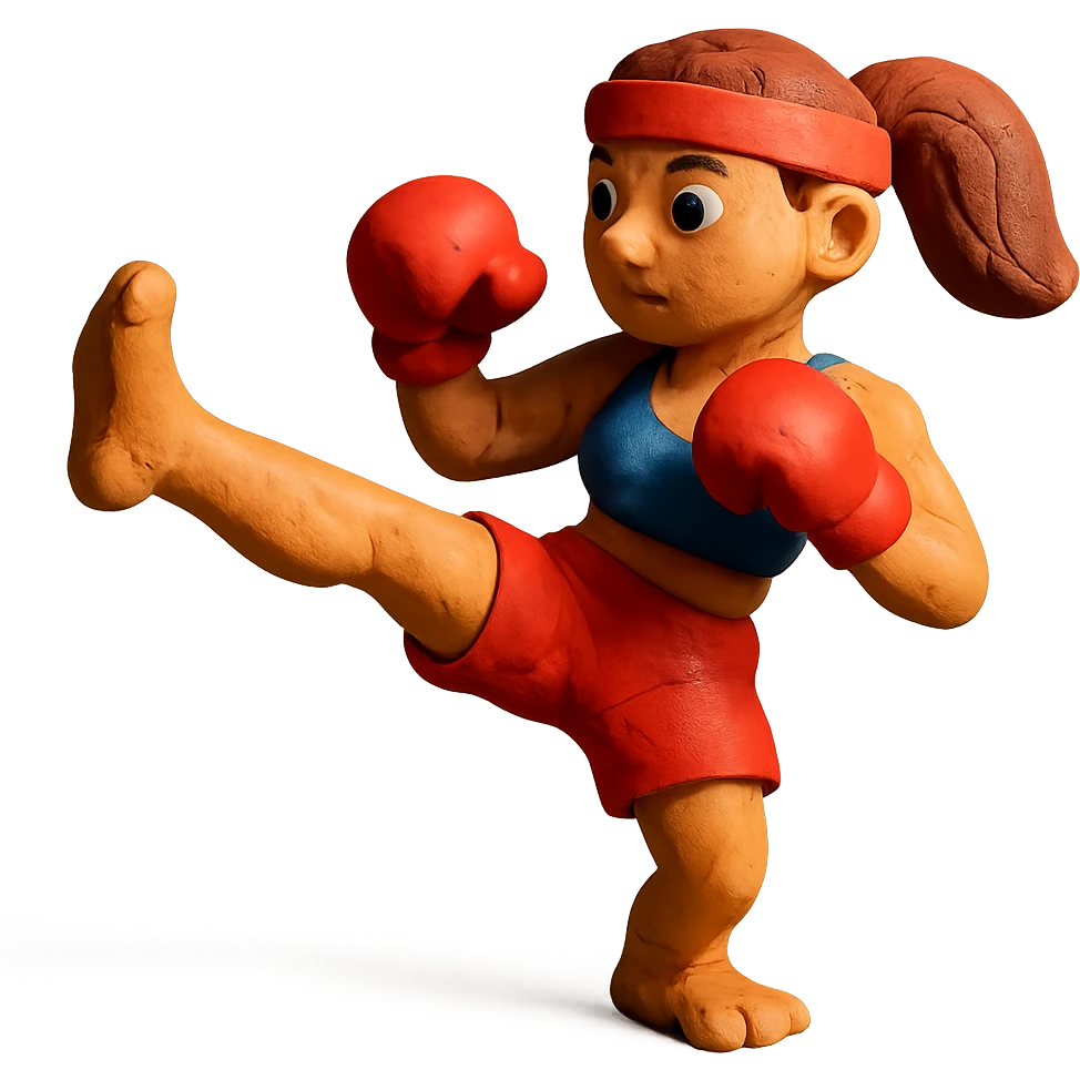 female kickboxer emoji