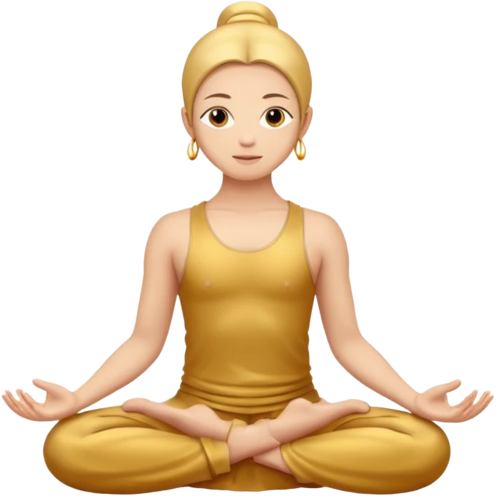 Goldene Person im Lotussitz emoji