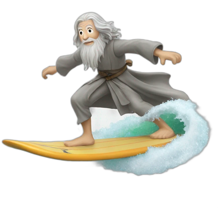 Gandalf surfing emoji