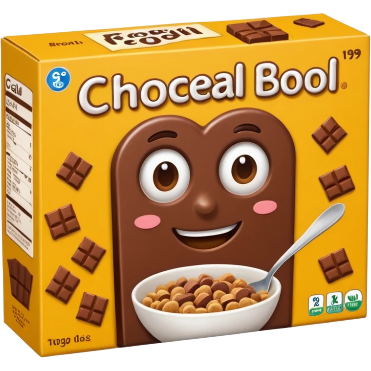 brown chocolate cereal box emoji