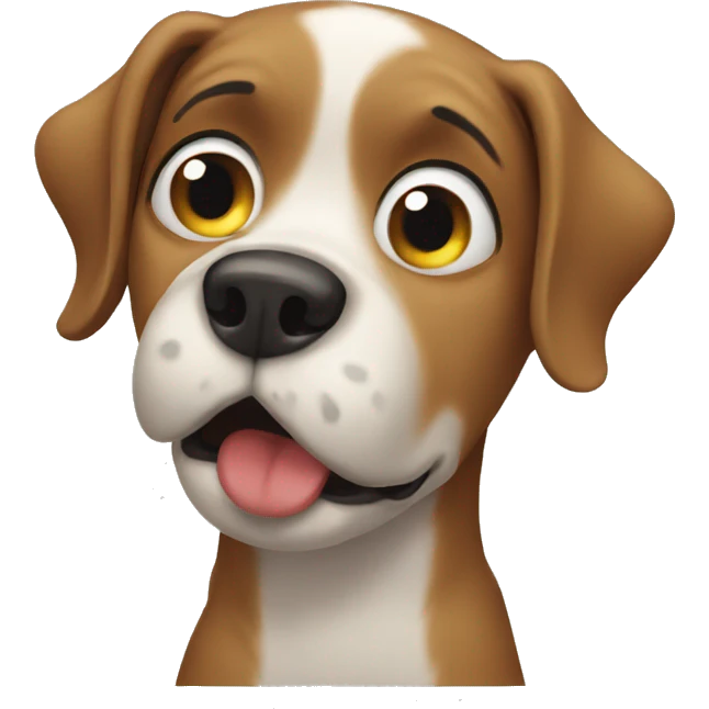 crying dog emoji