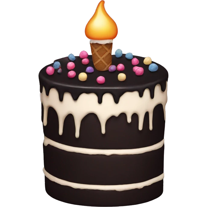 Black cake  emoji