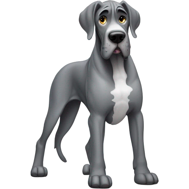 All grey Great Dane  emoji
