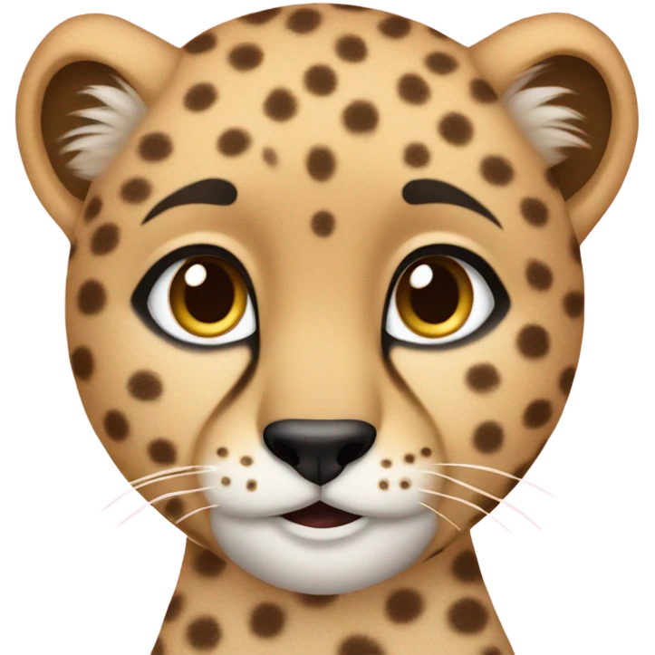 Soft pink Cheetah emoji