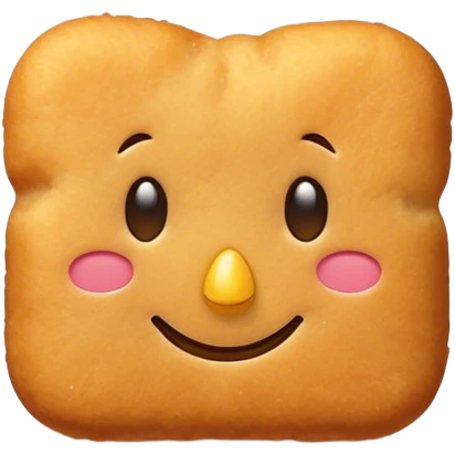 chicken nugget with smiley face emoji