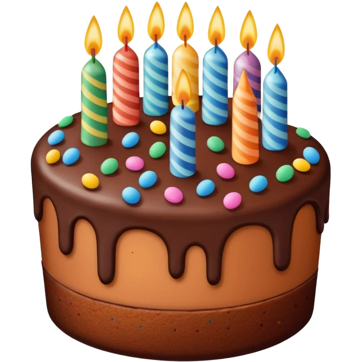 brown birthday cake emoji