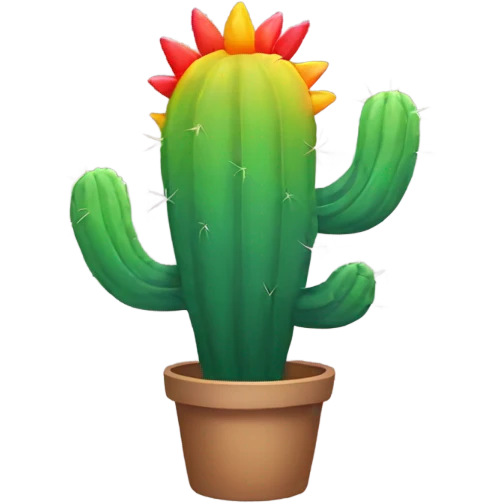rainbow cactus  emoji